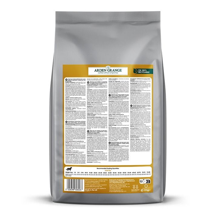 Arden Grange Grain Free Adult Duck & Superfoods Dry Dog Food - 12kg