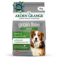 Arden Grange Grain Free Adult Lamb & Superfoods Dry Dog Food - 2kg