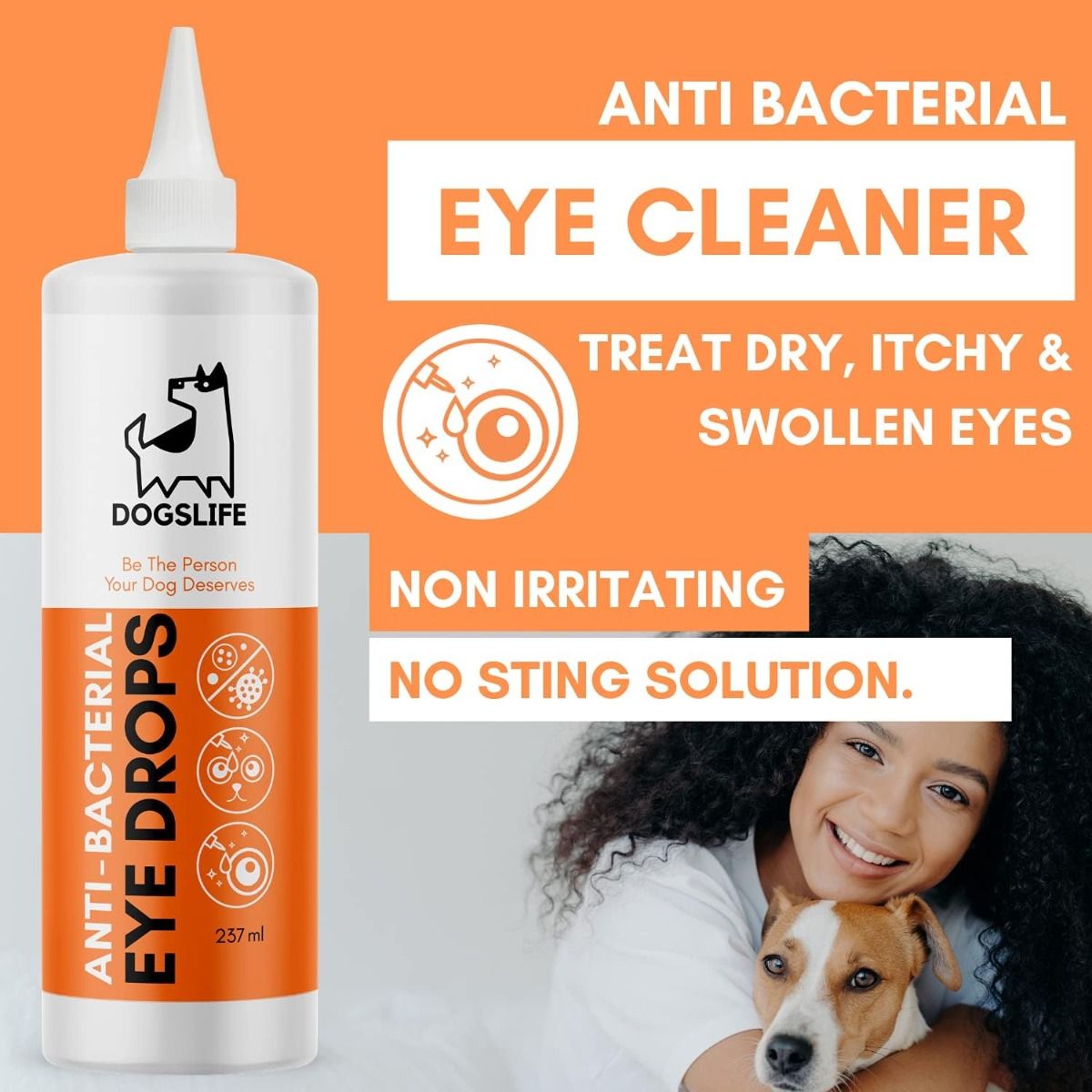 DogsLife Anti-Bacterial Eye Drops Dog 237ml - 237ml