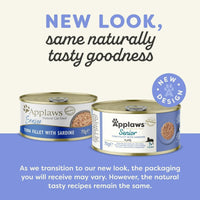 Thumbnail for Applaws Tuna Fillet with Sardine Senior Wet Cat Food 70g Tin - 70G