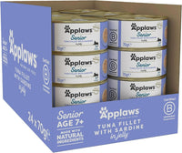 Thumbnail for Applaws Tuna Fillet with Sardine Senior Wet Cat Food 70g Tin - 70G