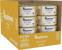 Thumbnail for Applaws Chicken Wet Kitten Food 70g Tin - 70G