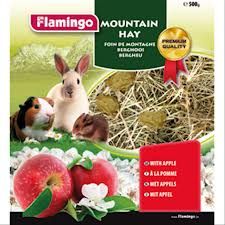 Flamingo Natural Mountain Hay with Sweet Apple Small Animal Food 500g - OS