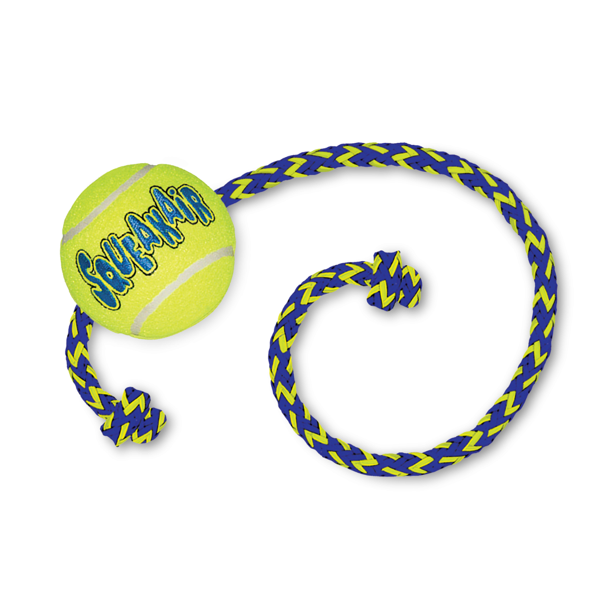 Kong SqueakAir Ball w/ Rope Dog Toy - Medium