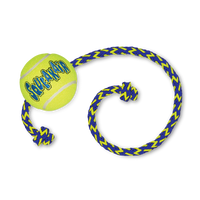 Thumbnail for Kong SqueakAir Ball w/ Rope Dog Toy - Medium