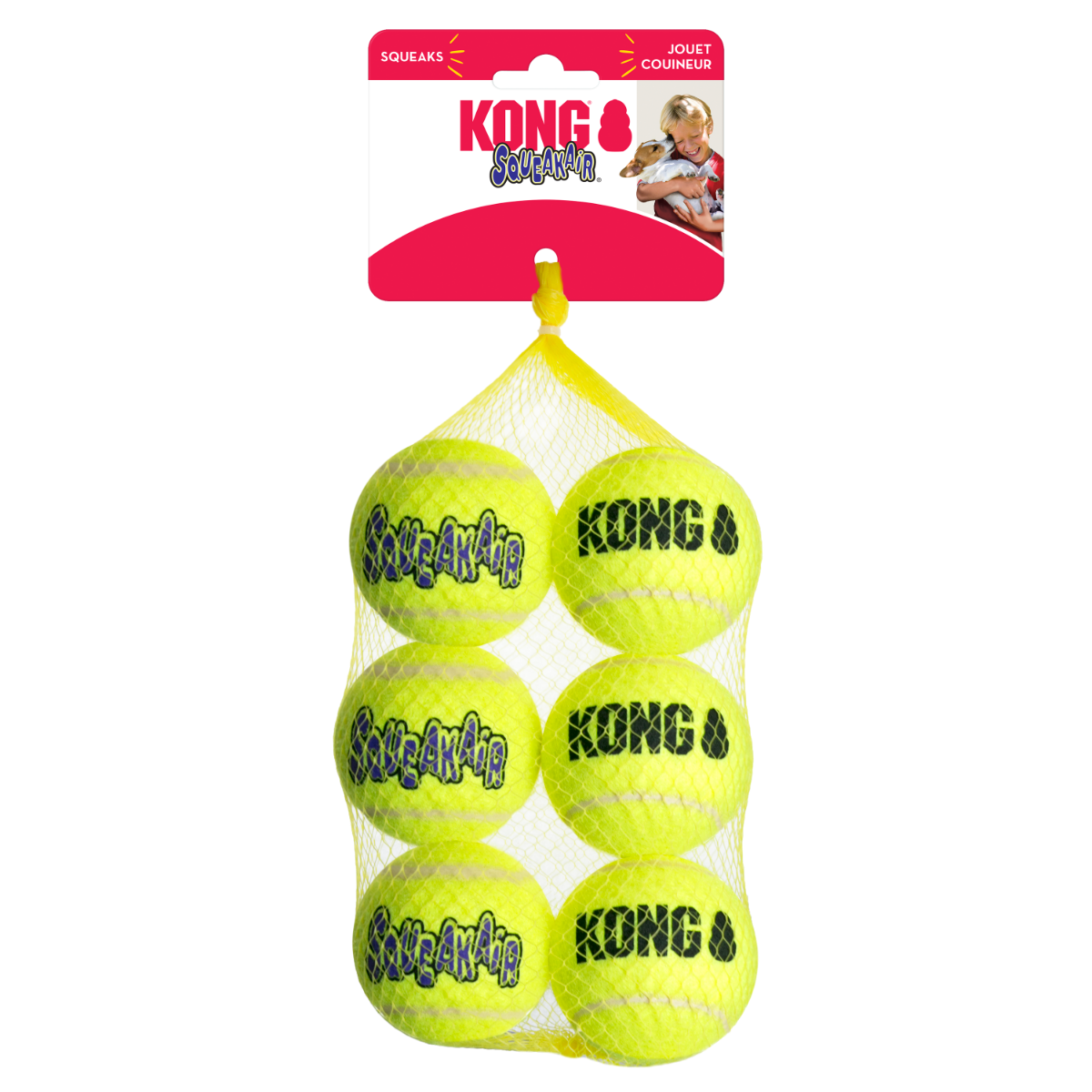 Kong SqueakAir Ball Dog Toy 6 pack - Medium
