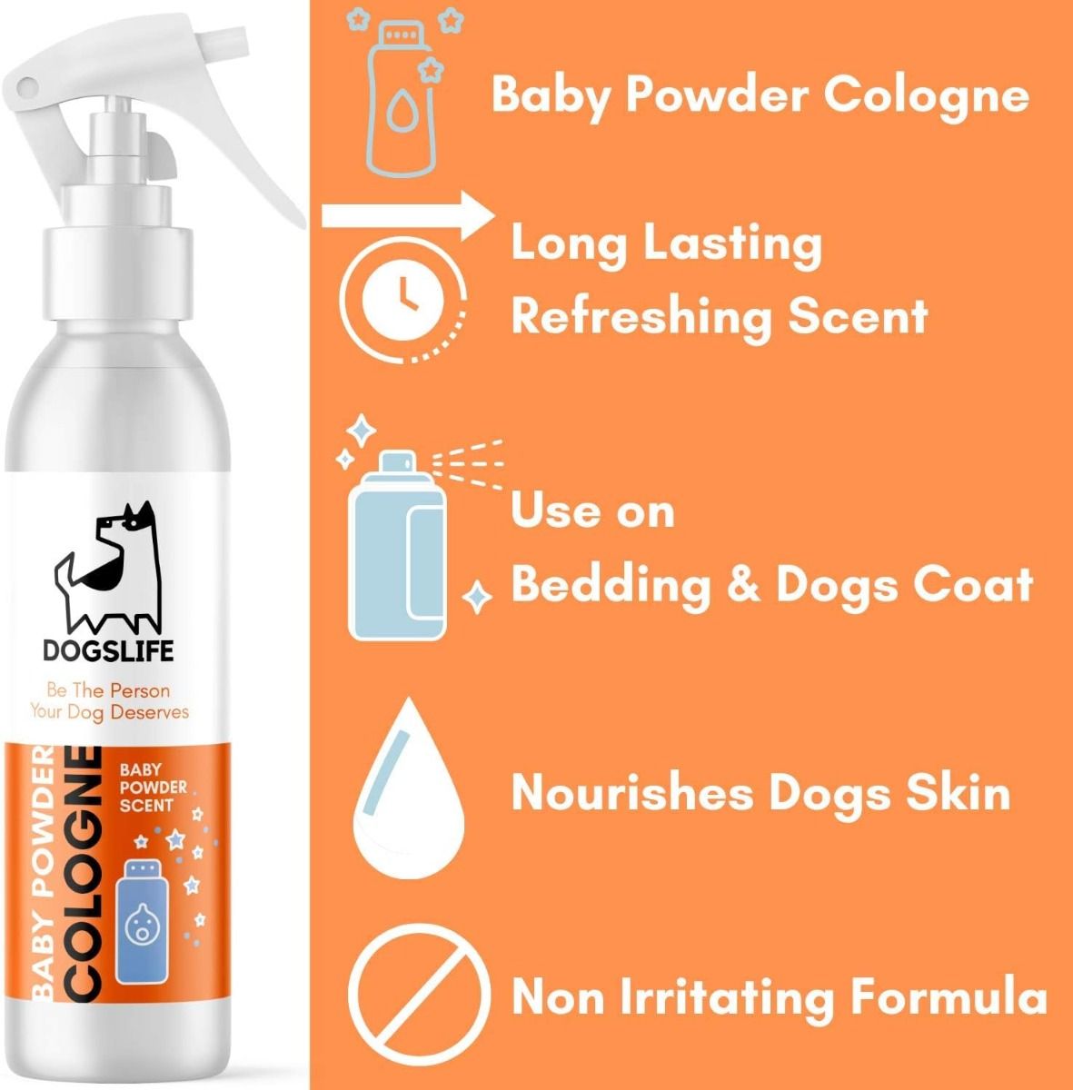 DogsLife Baby Powder Cologne Dog Spray 250ml - 250ml