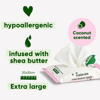 Beco Bamboo Coconut Scented Dog Travel Wipes 20pcs