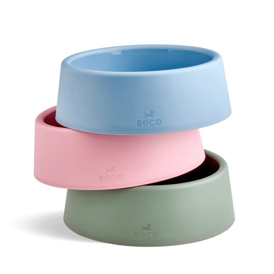 Beco Steady Food & Water Dog Bowl - Blue Small