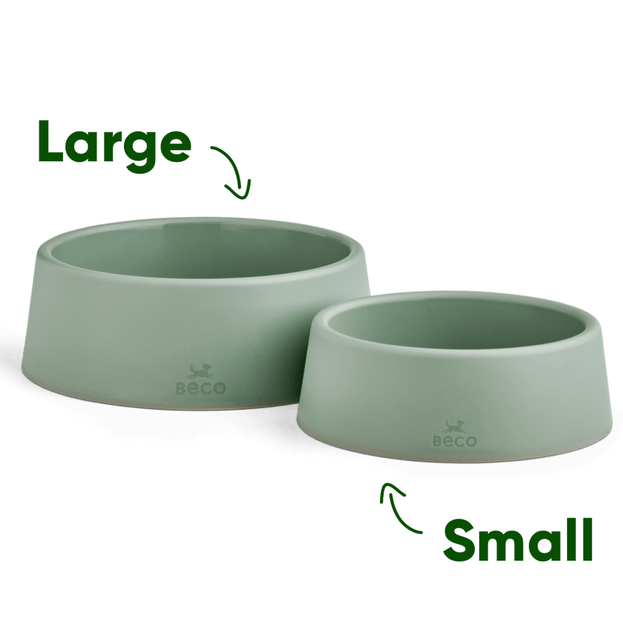 Beco Steady Food & Water Dog Bowl - Green Small