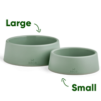 Thumbnail for Beco Steady Food & Water Dog Bowl - Green Small