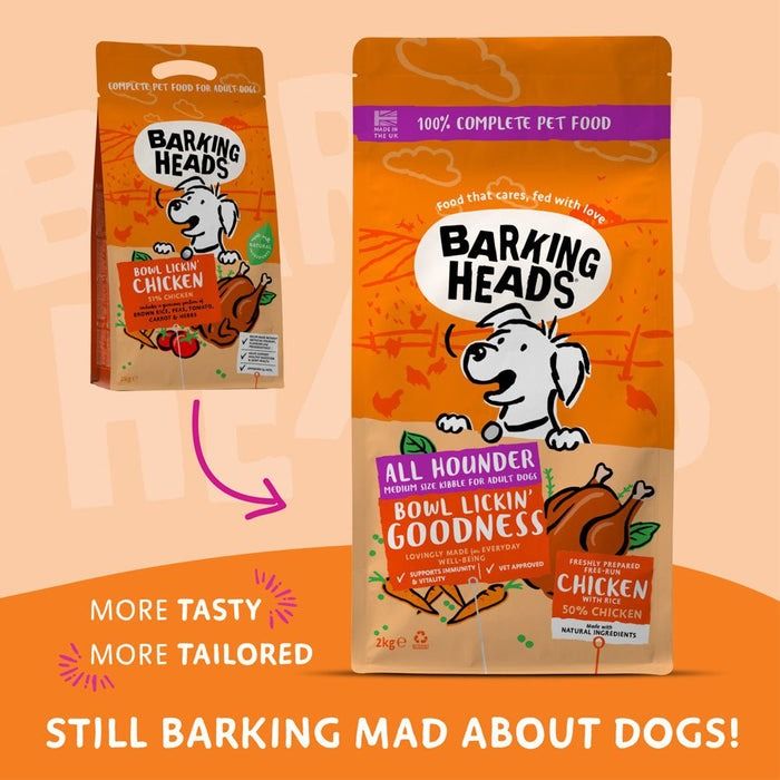 Barking Heads All Hounder Bowl Lickin' Goodness Chicken Dry Dog Food - 2kg