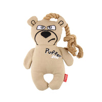 Thumbnail for Puffer Zoo Bear Canvas Fabric with Rope Handle Dog Toy