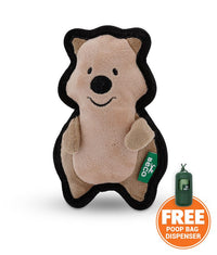 Thumbnail for Beco Pets Rough & Tough Quokka Recycled Dog Toy - Brown Small