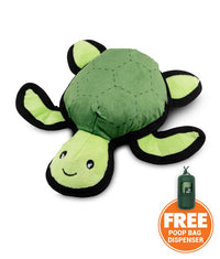 Thumbnail for Beco Pets Rough & Tough Turtle Recycled Dog Toy - GREEN MEDIUM