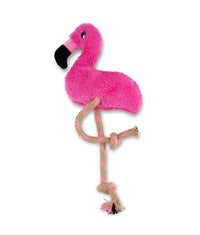 Thumbnail for Beco Pets Dual Material Soft Flamingo Recycled Dog Toy - PINK LARGE