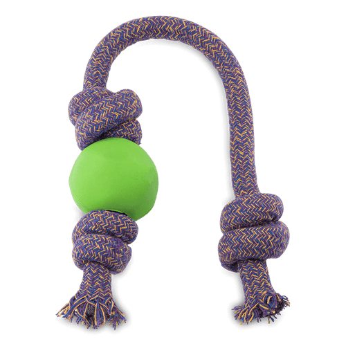 Beco Pets Eco-Friendly Ball on a Rope Dog Toy - Green Large