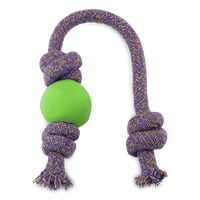 Thumbnail for Beco Pets Eco-Friendly Ball on a Rope Dog Toy - Green Large