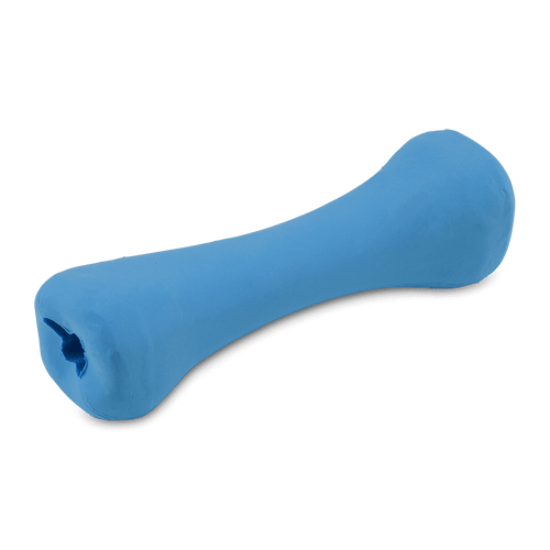 Beco Pets Rubber Treat Bone Dog Toy - Blue Medium