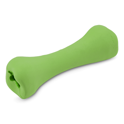 Beco Pets Rubber Treat Bone Dog Toy - Green Small