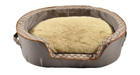 Thumbnail for Bobby Geisha Basket Dog Bed - Taupe Large