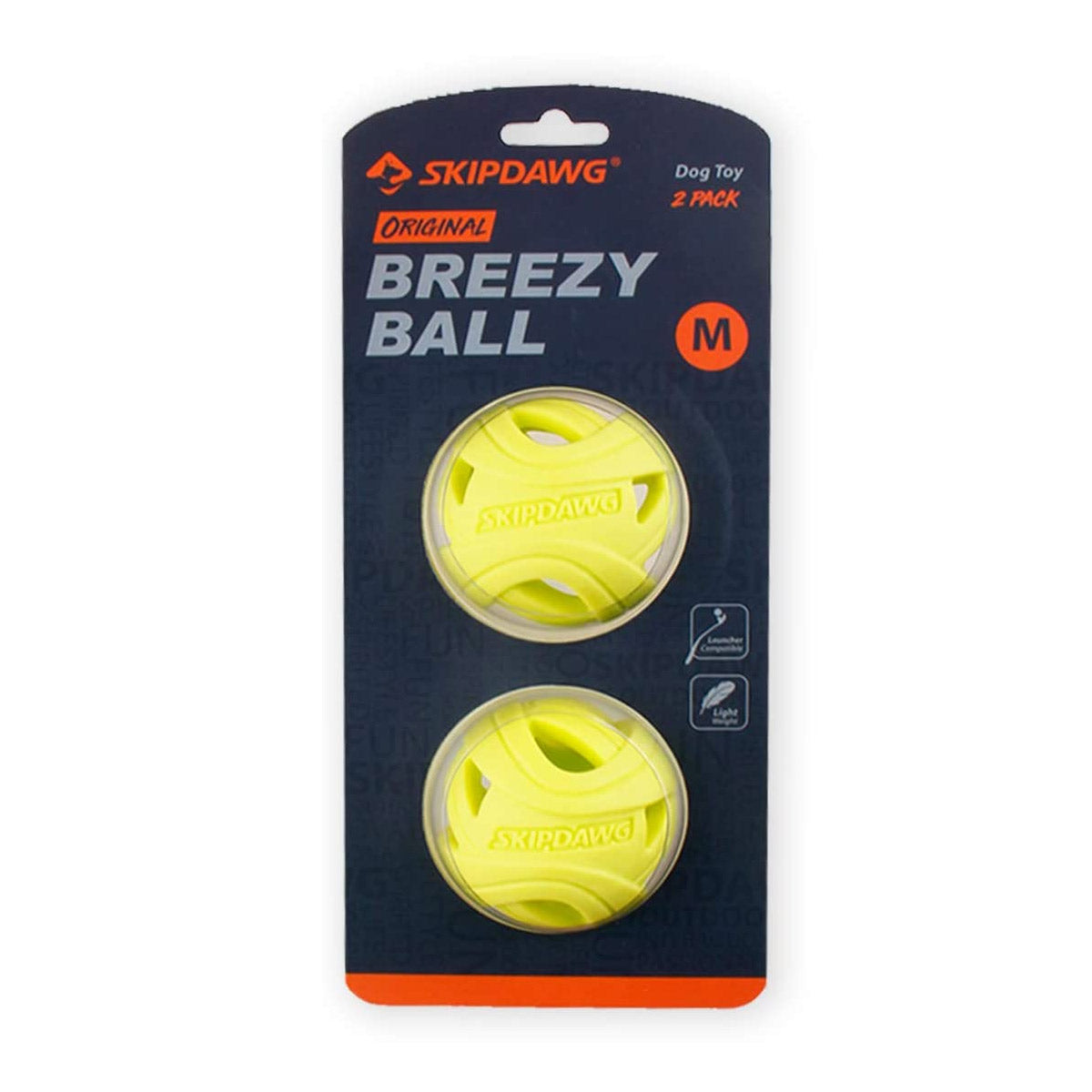 SKIPDAWG Dog Breezy Ball Pack of 2 (Medium)