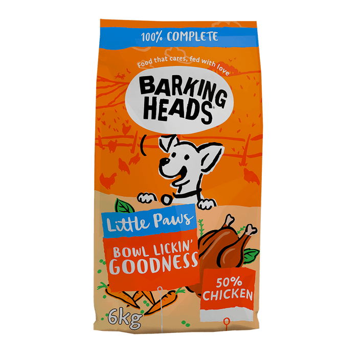 Barking Heads Little Paws Bowl Lickin' Goodness Chicken Dry Dog Food - 1.5kg