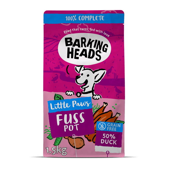 Barking Heads Little Paws Fuss Pot Duck Dry Dog Food - 1.5kg