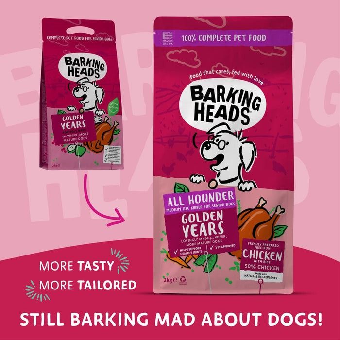 Barking Heads All Hounder Golden Years Chicken Dry Dog Food - 2kg