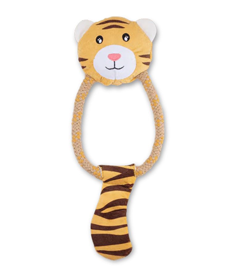 Beco Hemp Rope Tiger Soft Dog Toy - Large