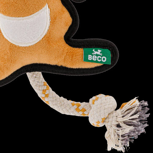 Beco Dual Material Kangaroo Soft Dog Toy - Medium