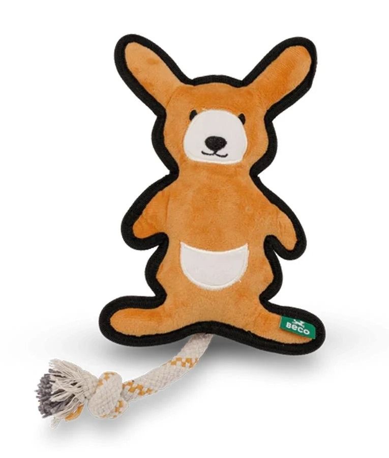 Beco Dual Material Kangaroo Soft Dog Toy - Medium