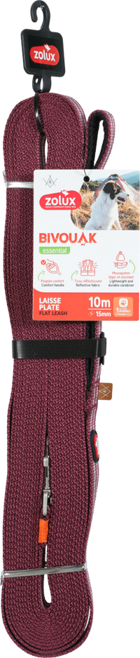 Thumbnail for BVK Flat Lead for Dog Red, 10 m/15 mm