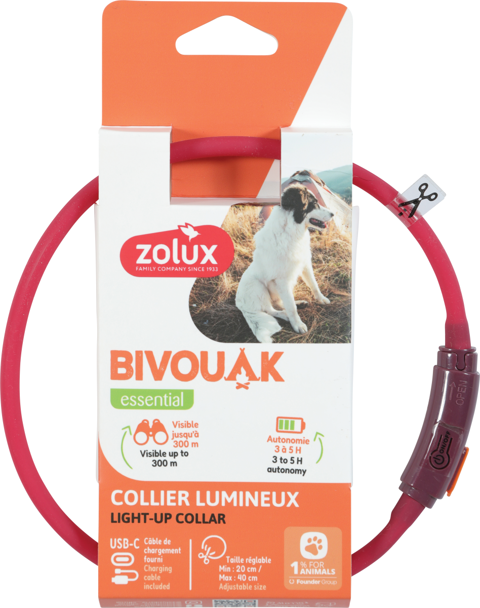 BVK Led Collar Puppy Red