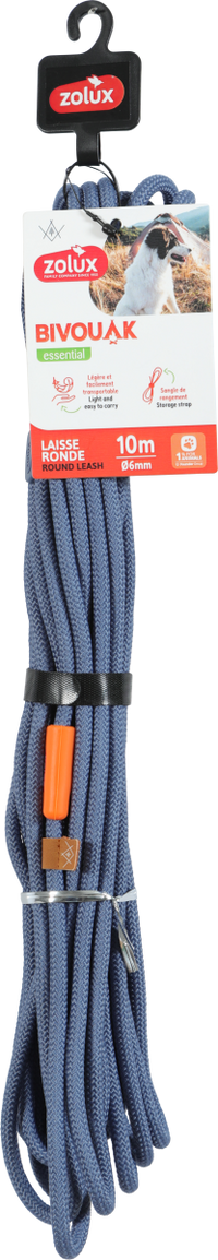 Thumbnail for BVK Polyester Lead for Dog Blue, 10 m/ 6 mm