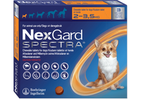 NEXGARD SPECTRA, CHEWABLE TABLETS, XS
