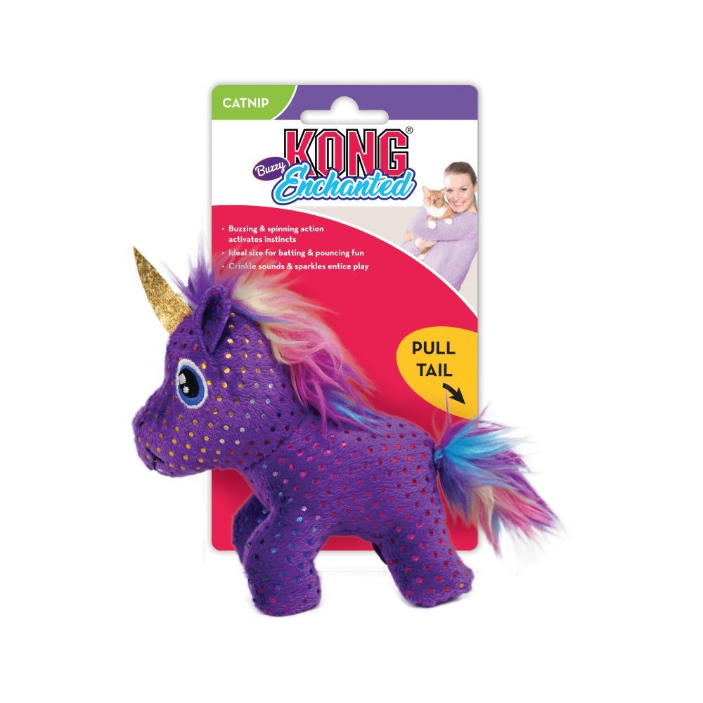 Kong Enchanted Buzzy Unicorn Cat Toy -