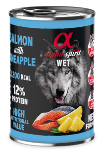 Thumbnail for Canned Dog Food Salmon With Pineapple 400 g