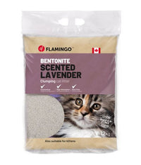 Thumbnail for Flamingo Bentonite Lavender Scent Cat Litter - 12kg