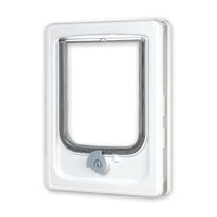 Thumbnail for Cat-flap for Wooden Door - 4 Position White