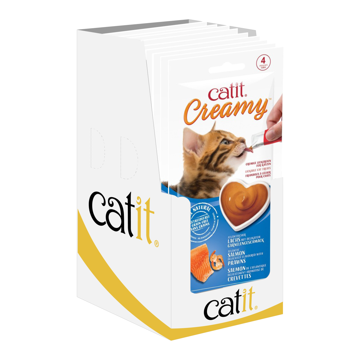 CatIt Creamy Lickable Treats - Salmon & Prawns