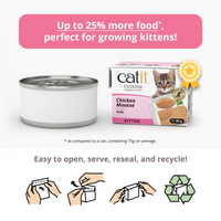 Thumbnail for Catit Cuisine Chicken Mousse Kitten Food, 90g Tetra, 12pcs/box