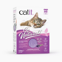Catit Go Natural! Pea Husk Clumping Cat Litter, Lavender Scent 2 x 2.8 kg (5.6 kg)