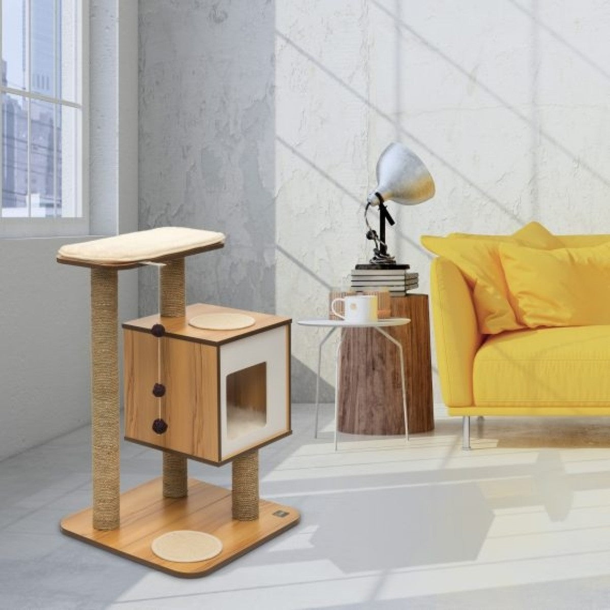 Catit Vesper Cat Furniture V-Base - Walnut