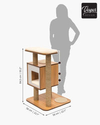 Thumbnail for Catit Vesper Cat Furniture V-Base - Walnut