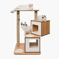Thumbnail for Catit Vesper Cat Furniture V-Double - Walnut