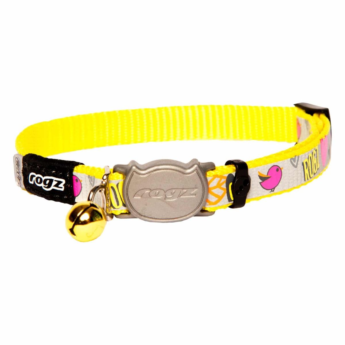 Rogz Reflectocat Cat Collar DayGlo Bird - X-Small