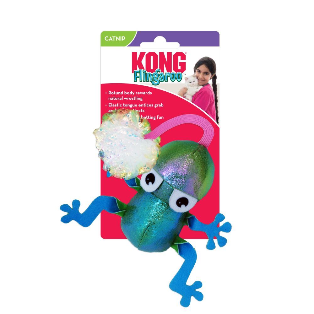 Kong Flingaroo Frog Cat Toy -