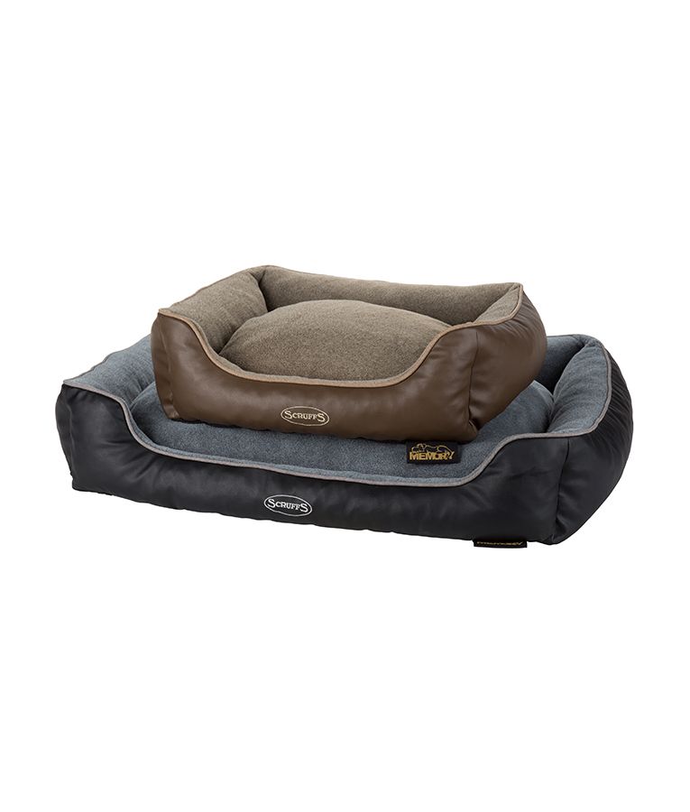 Scruffs Chateau Orthopaedic Box Dog Bed  - LATTE Medium