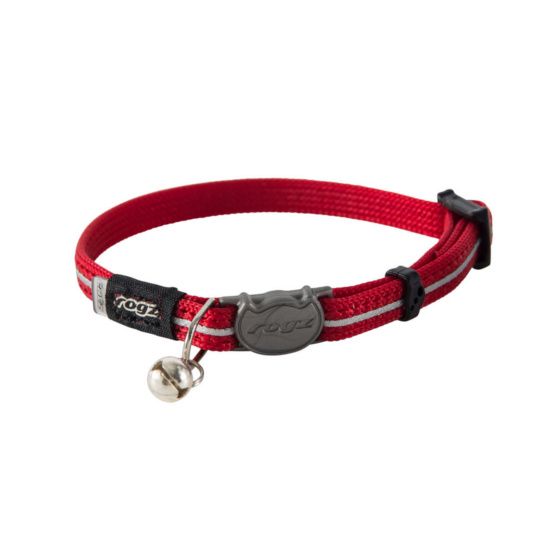 Rogz Alley Cat Reflective Cat Collar Small - RED Small